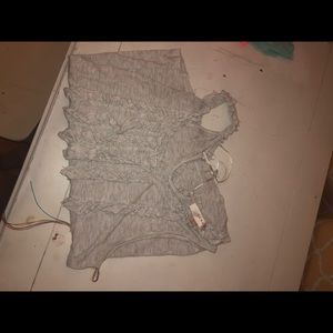 Kenar Grey Ruffle Tank